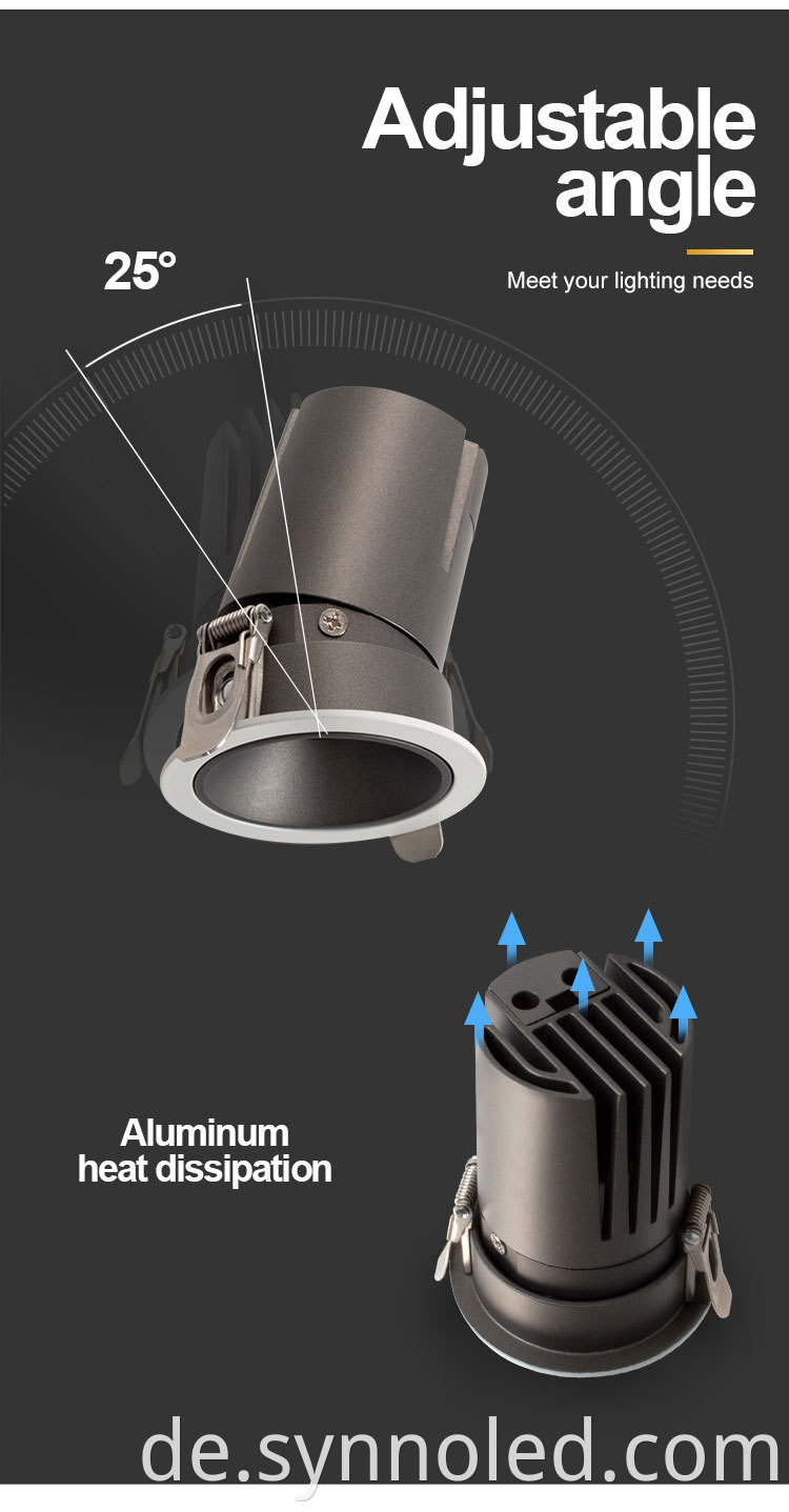 10w 18w 30w Downlight Details